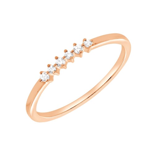 Minimalistický prsteň zo striebra s diamantmi Casper