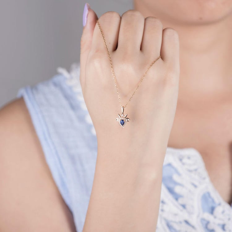 Zafírový náhrdelník kozoroh 18358