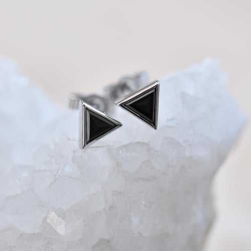 Zlatý set šperkov s čiernymi triangle diamantmi Ofrea