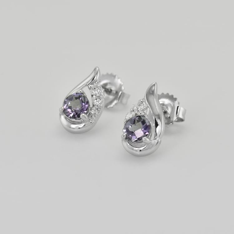 Náušnice s alexandritmi 41200