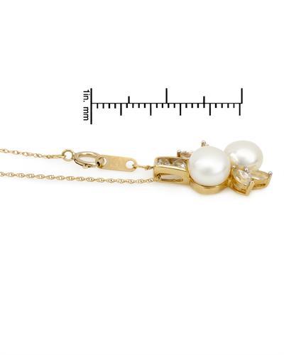 Perlový náhrdelník zlatý 54461