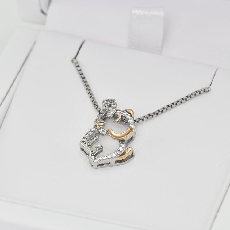 Náhrdelník so zirkónmi v tvare slon 21336