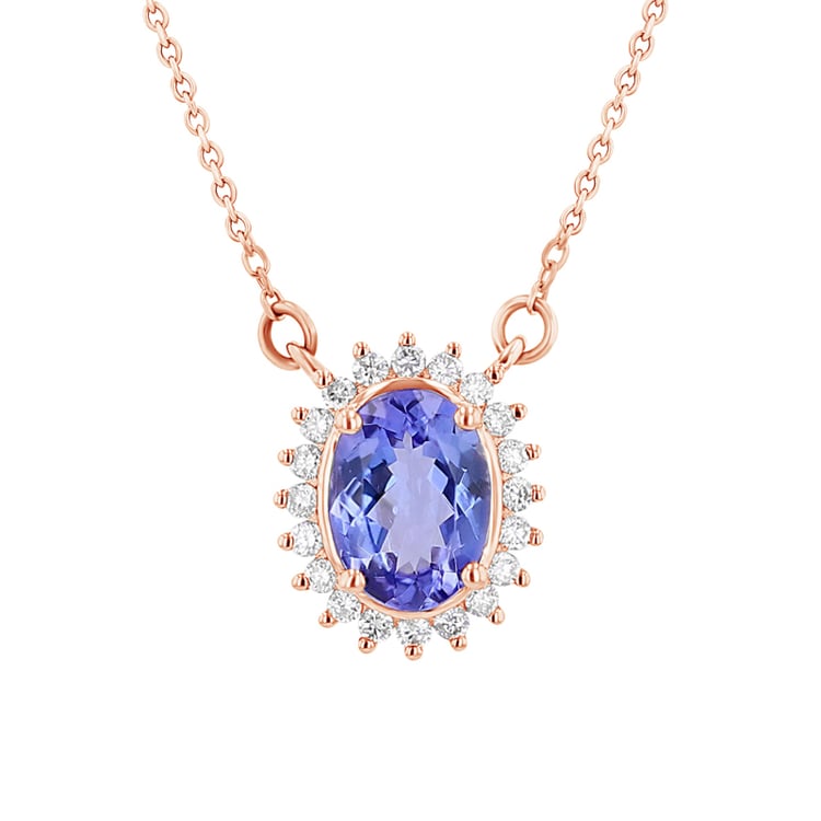 Africký tanzanit a diamanty v náhrdelníku Ottira 112466