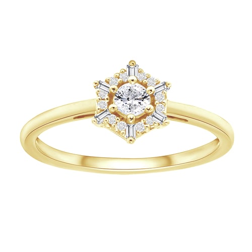 Zlatý kvetinový set šperkov s lab-grown diamantmi Sallie