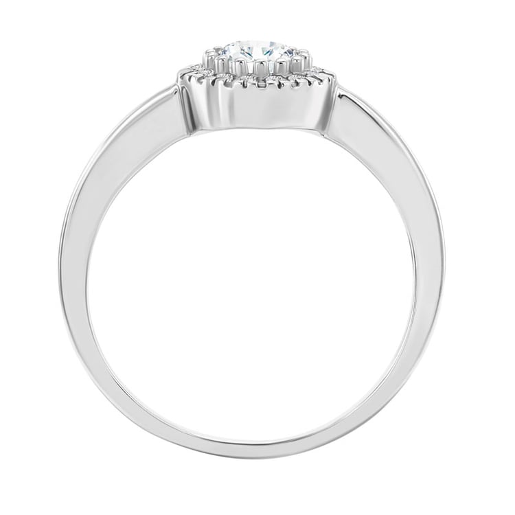 Zlatý zásnubný prsteň s diamantmi 17357