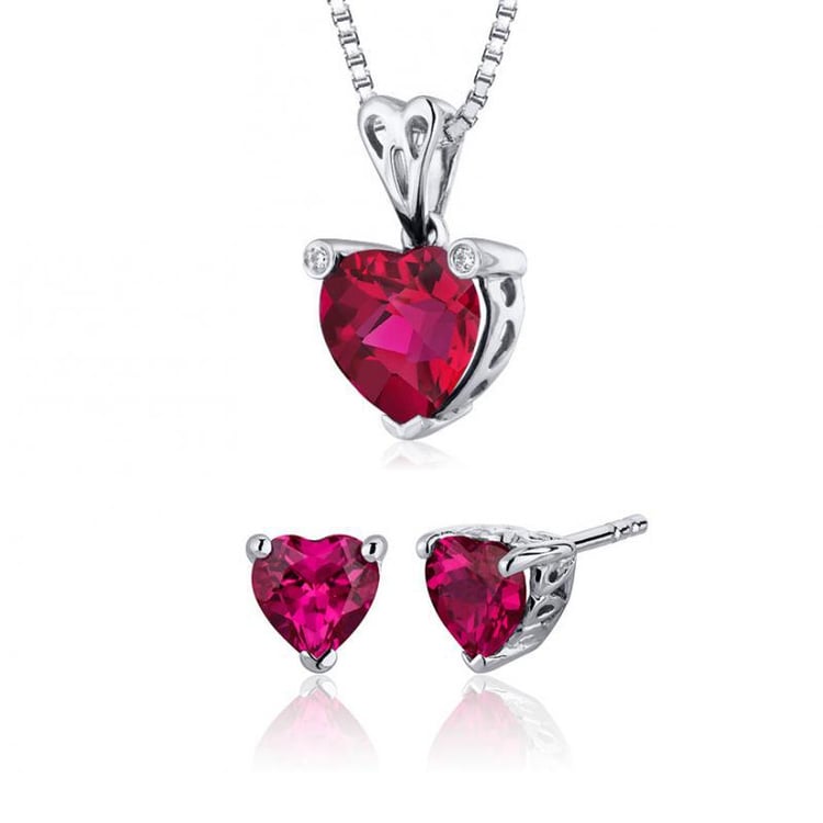 Strieborná rubínová kolekcia