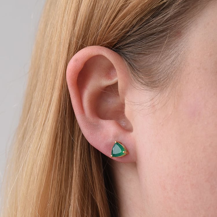 Náušnice so zelenými ónyxmi 78675