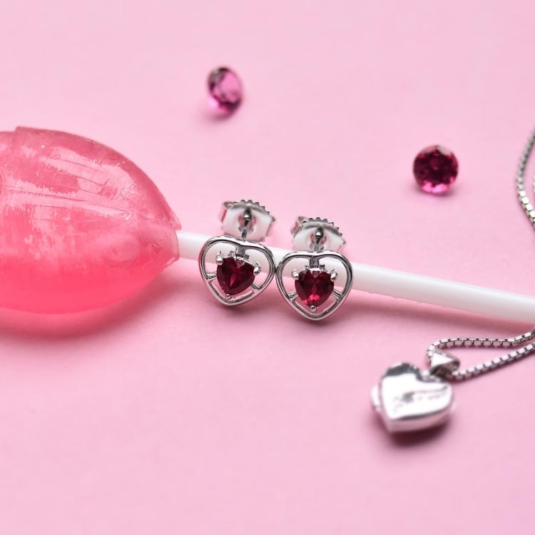 Náušnice s rubínmi 40084