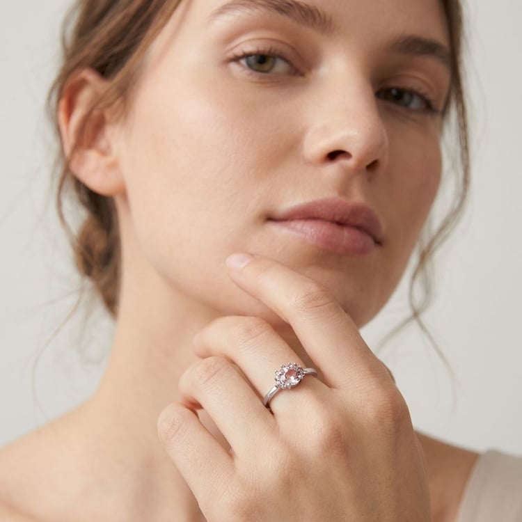 Rozvodový zlatý prsteň s morganitom Joshua 165564