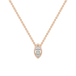 Zlatý náhrdelník s 0.25ct GIA certifikovaným marquise diamantom Robert