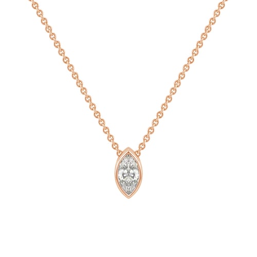 Zlatý náhrdelník s 0.25ct GIA certifikovaným marquise diamantom Robert