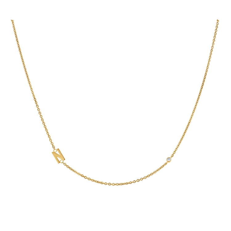 Náhrdelník s písmenom vašej voľby a lab-grown diamantom Lupe