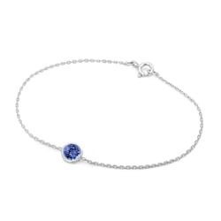 Platinový náramok s modrým tanzanitom Rollie
