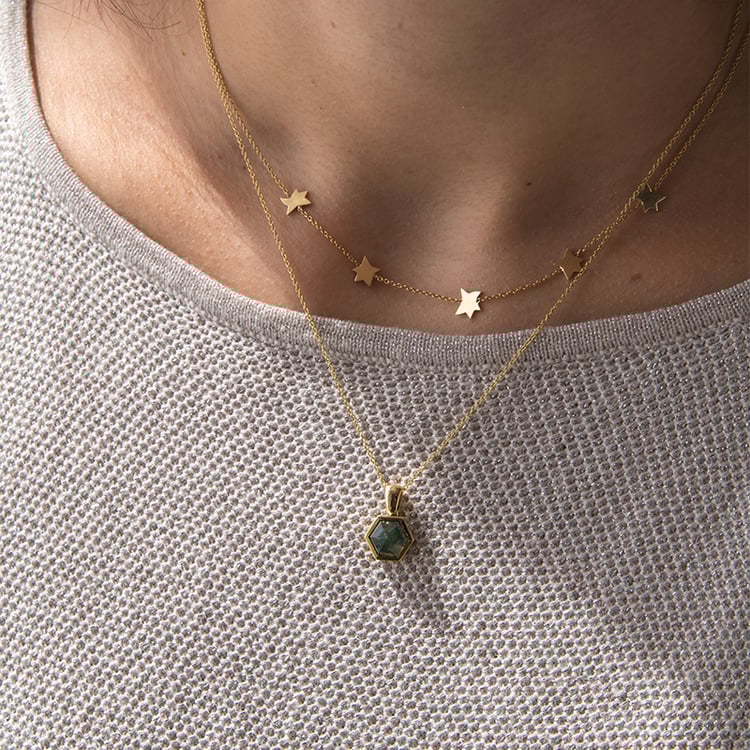 Elegantný prívesok s machovým achátom Mindy 121375