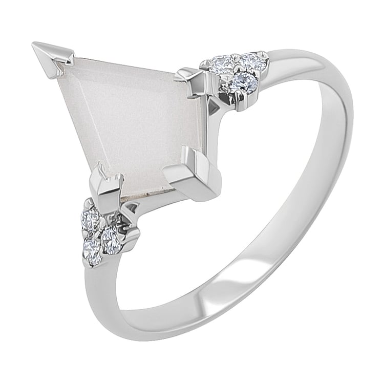 Prsteň s mliečnym mesačným kameňom Floki 137453