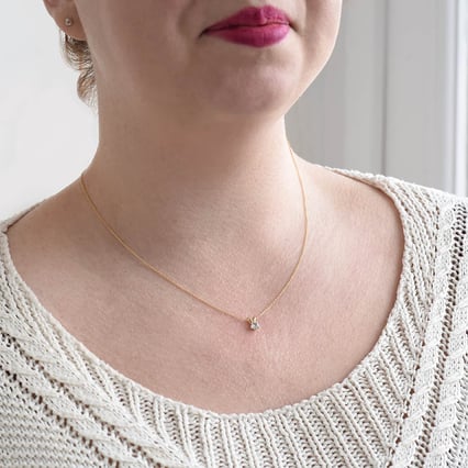 Solitaire prívesok s akvamarínom Hozie