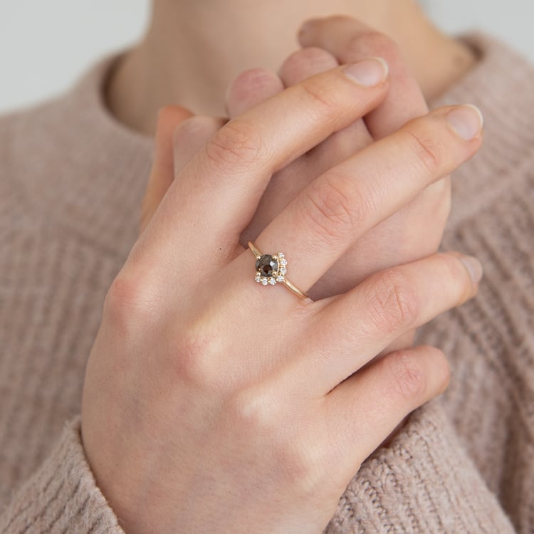 Prsteň so salt and pepper diamantom Chasity 124787