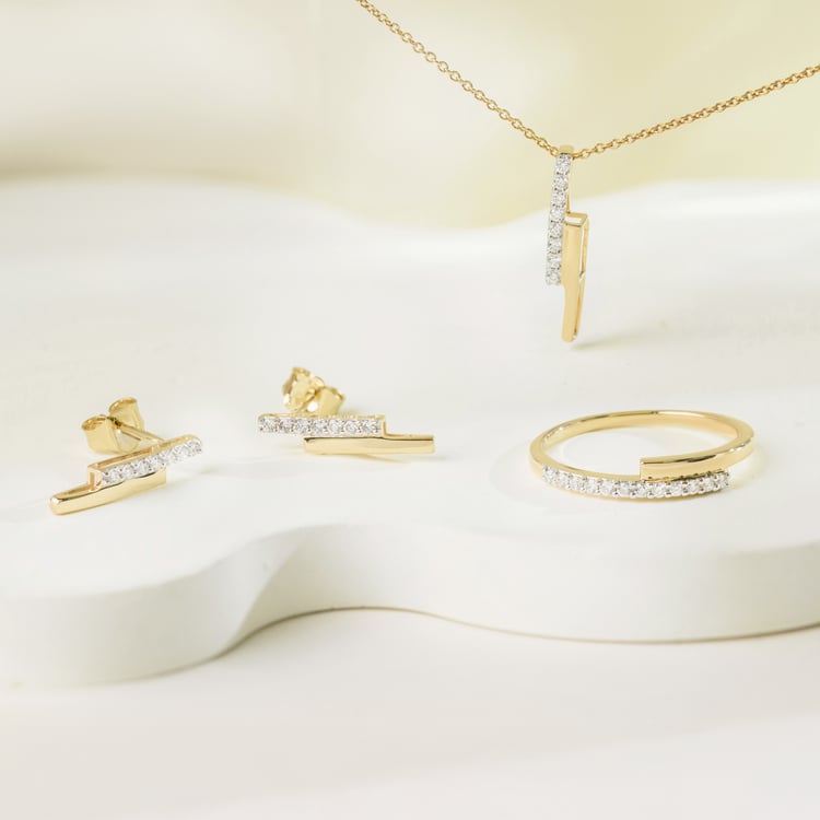 Zlatý prívesok s lab-grown diamantmi Katie 164922