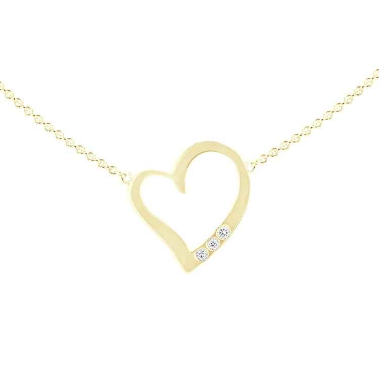 Náhrdelník v tvare srdca s diamantmi a gravírom Lois 102040