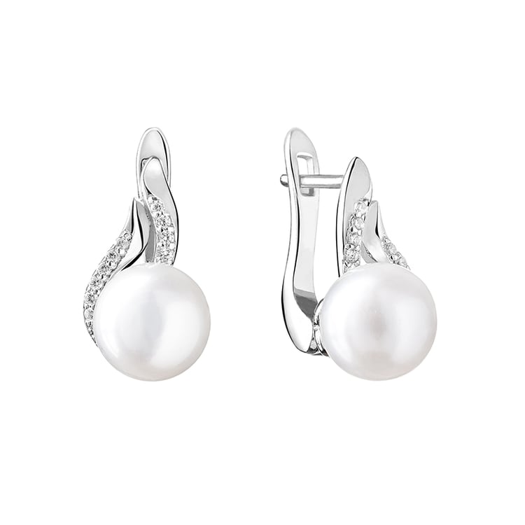 Decentné perlové náušnice Irie