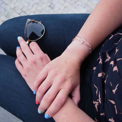 Strieborný pozlátený náramok