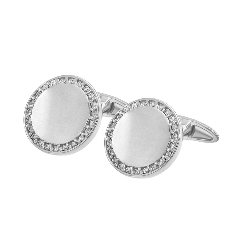 Zlaté manžetové gombíky s diamantmi 60217