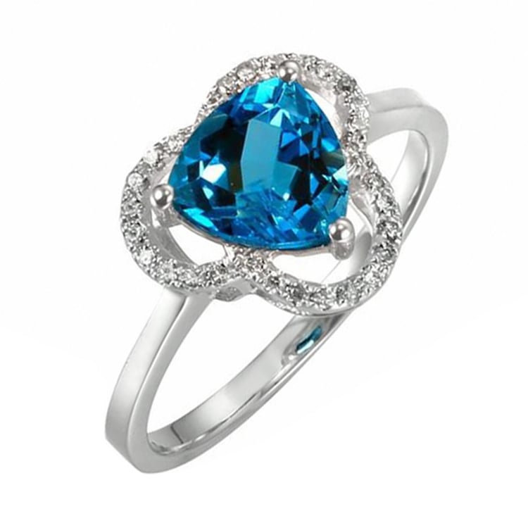 Zlatý prsteň s topásom a diamantmi Zanea