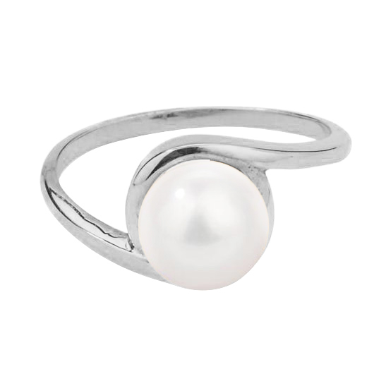 Minimalistický prsteň z bieleho zlata 79165