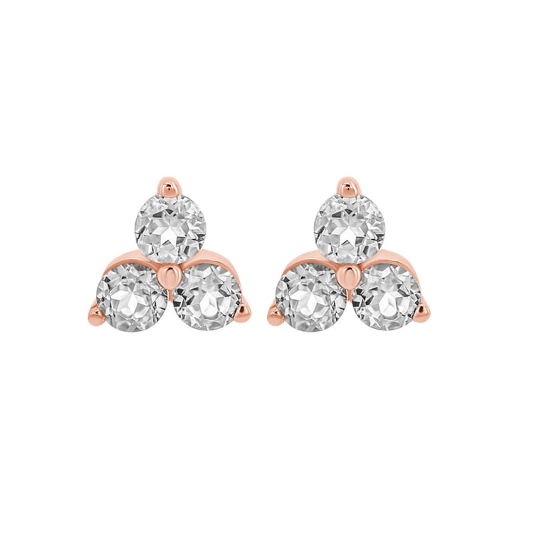 Náušnice s bielymi topásmi 33970