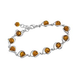 Očarujúci jantárový náramok zo striebra Brysen