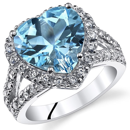 Topásové srdce v striebornom prsteni Enif