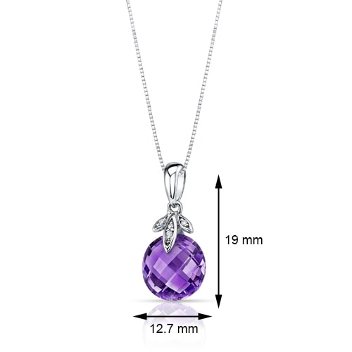 Zlatý prívesok s ametystom a diamantmi 27378