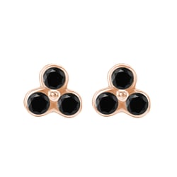 Zlaté trojlístky s čiernymi diamantmi Odrianel