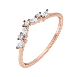 Vykrojený prsteň s round a marquise lab-grown diamantmi Fiachri