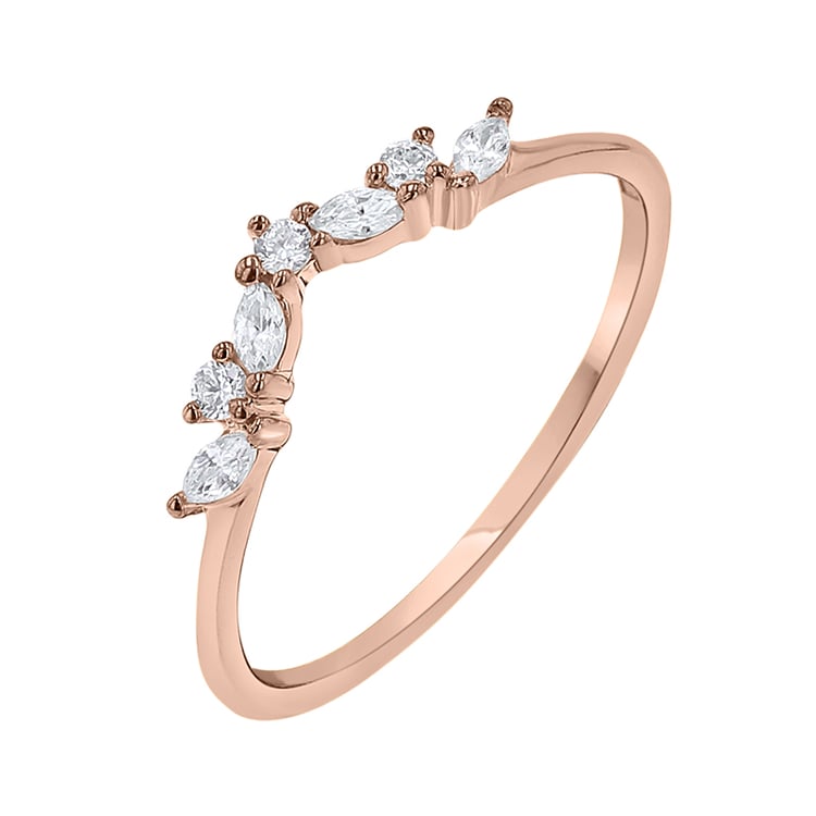 Vykrojený prsteň s round a marquise lab-grown diamantmi Fiachri 141992