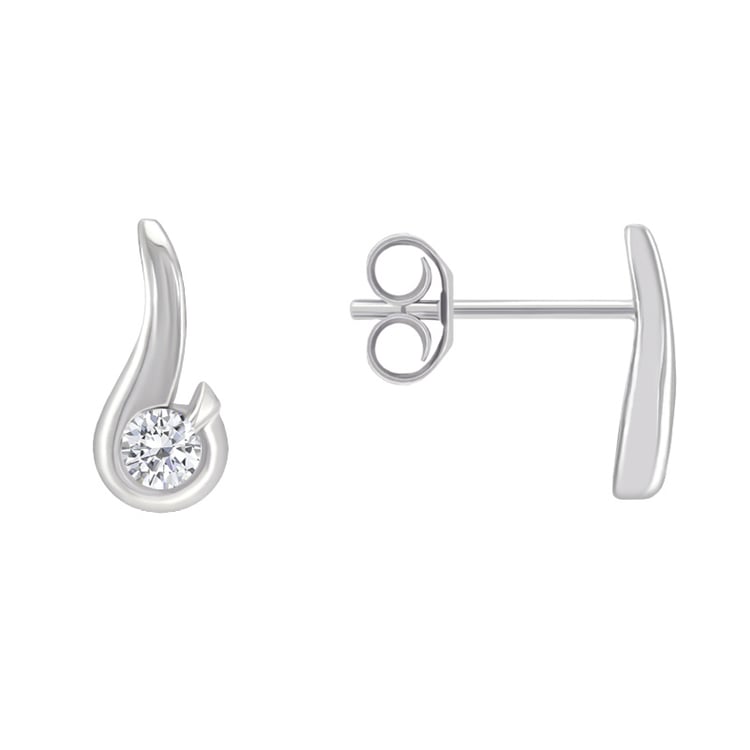 Platinové náušnice s diamantmi 58046