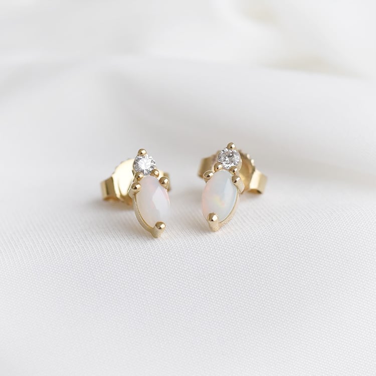 Cluster náušnice s opálmi 90413