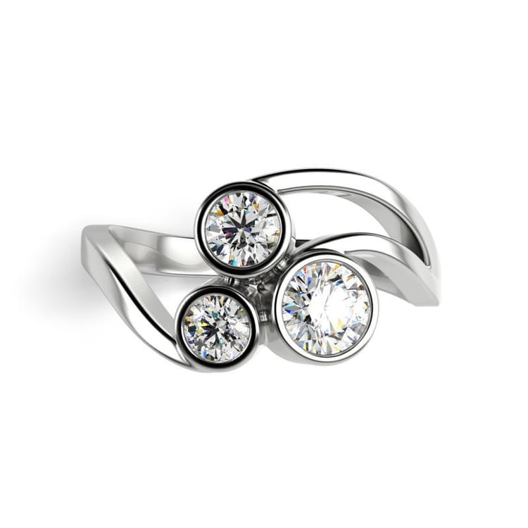 Diamantový zlatý prsteň 14067