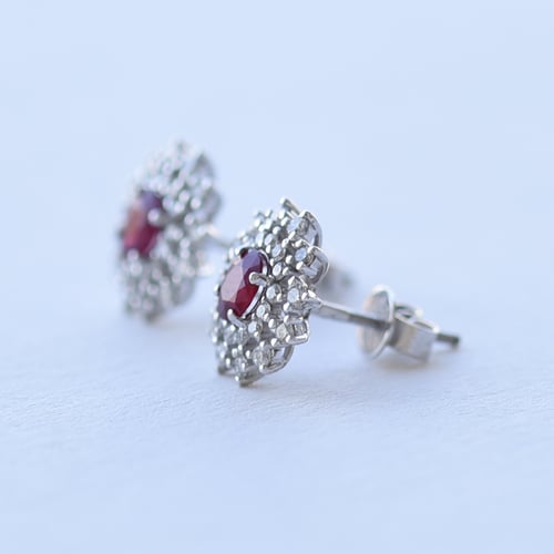 Rubínové náušnice s diamantmi Marissa