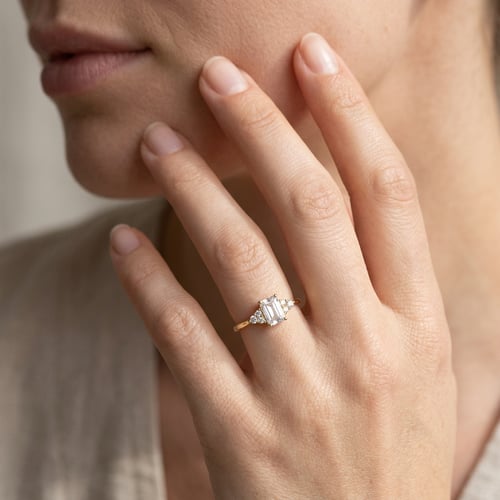 Zásnubný prsteň  s 0.37ct IGI certifikovaným lab-grown diamantom Rhea