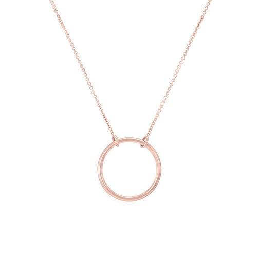 Strieborný náhrdelník minimalistického tvaru Karma