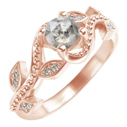 Zásnubný prsteň se salt and pepper diamantom a lab-grown diamantmi Timothy