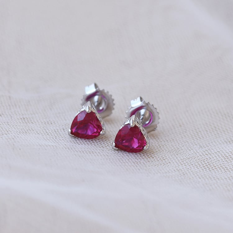 Rubínová srdiečka v náušniciach 66323