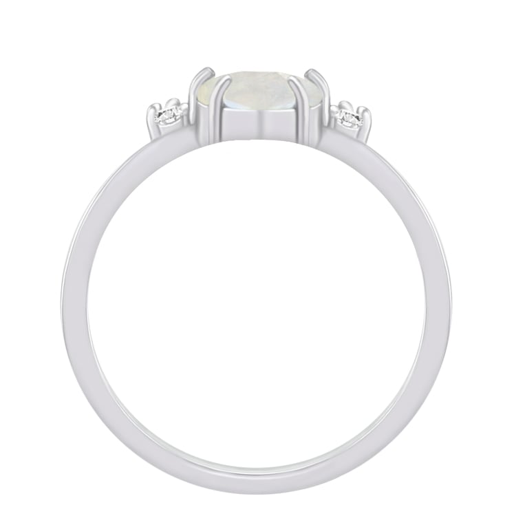 Zásnubný prsteň s měsačným kameňom a diamantmi 71302