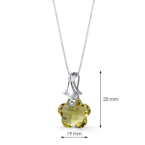 Náhrdelník s 11ct citrónovým quartzom zo striebra Dantu 5948