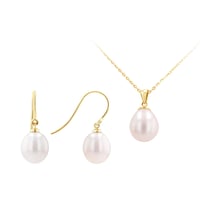 Zlatá perlová kolekcia s 9-9.50mm perlami Dakota