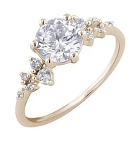 Zásnubný prsteň v champagne gold s lab-grown diamantmi Olha