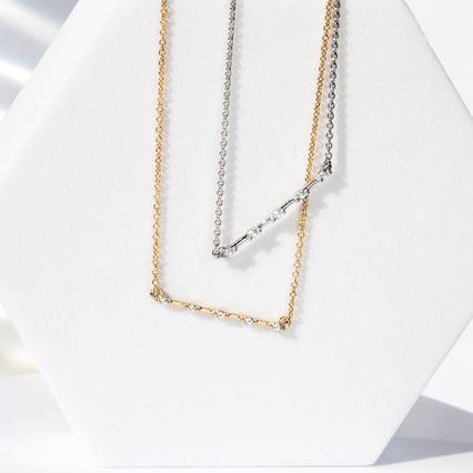 Minimalistický náhrdelník s diamantmi Miles