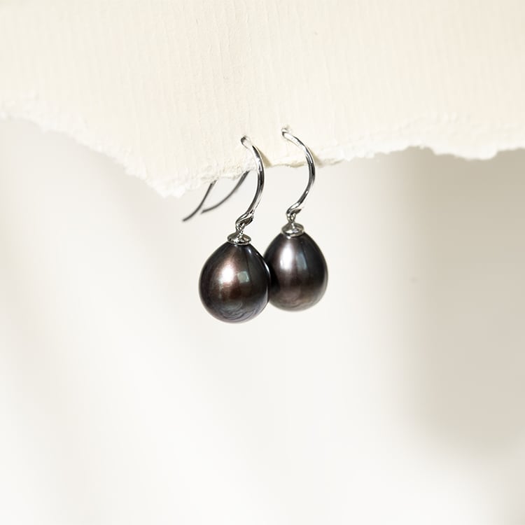 Čierne perlové náušnice Andromache 129767