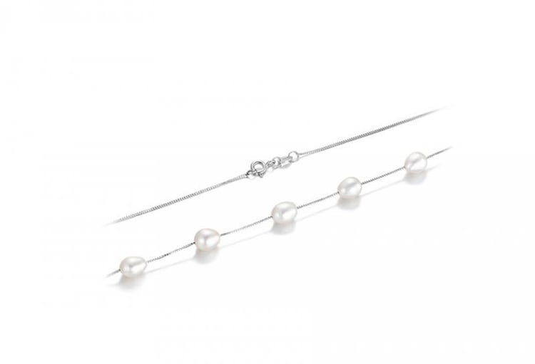 Perlový náhrdelník so striebra Tahon 14530